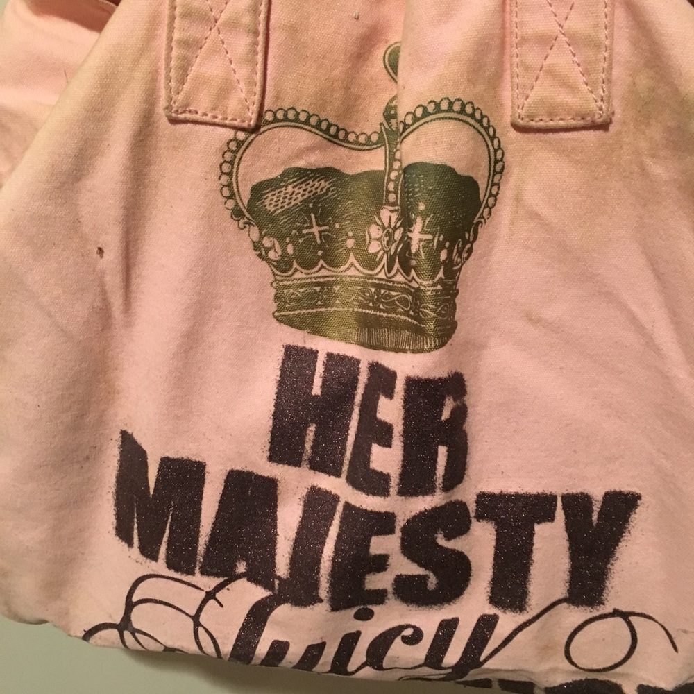 JUICY COUTURE Pink Canvas Beach Icon Tote - Picture 2 of 4